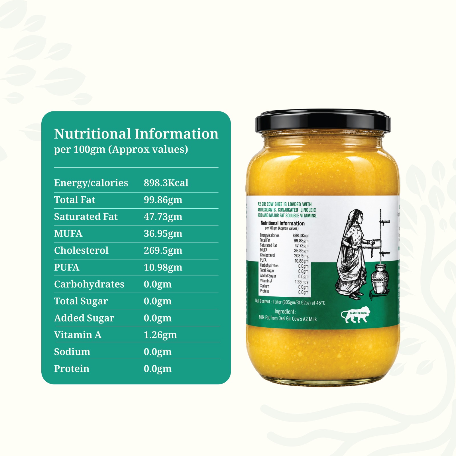 A2 Gir Cow Ghee 250 ml — Product view 3