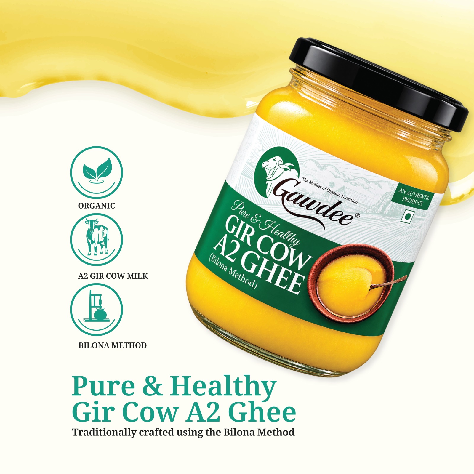 A2 Gir Cow Ghee 250 ml — Product view 2