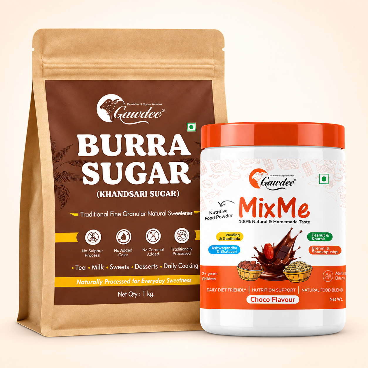 Breakfast Combo: Burra Sugar, MixMe Choco
